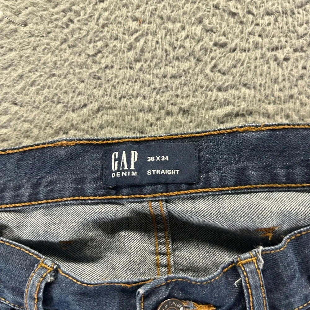 Gap Jeans Mens 36x34 Blue Cotton Denim Straight Leg Casual‎ Outdoor Workwear